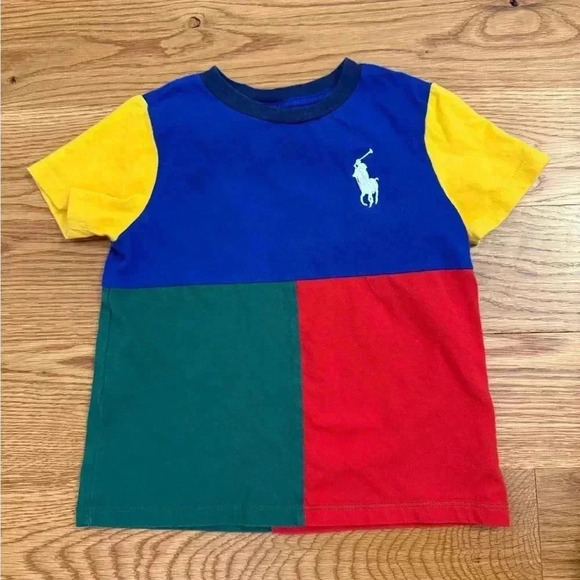 Ralph Lauren Baby Boy Colorblock TShirt size 24 months - Picture 1 of 6